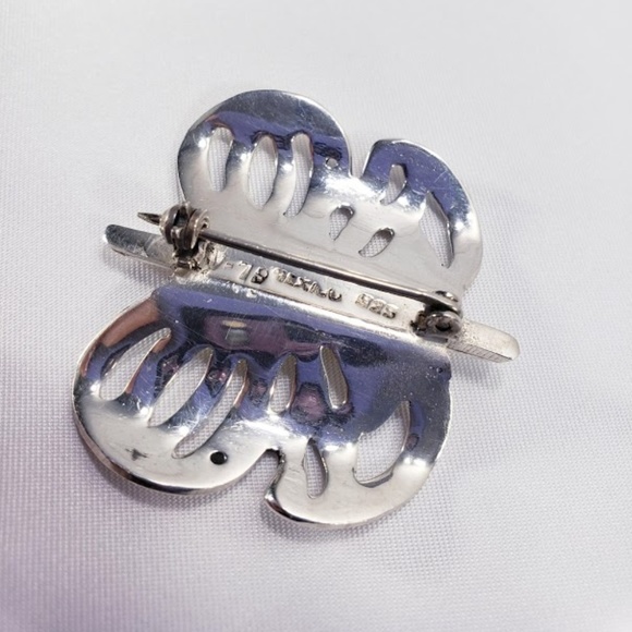 Vintage Taxco Sterling Butterfly Brooch - Picture 6 of 8